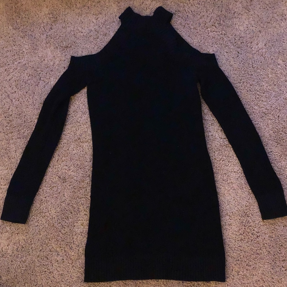 Long sleeve knit sweater dress